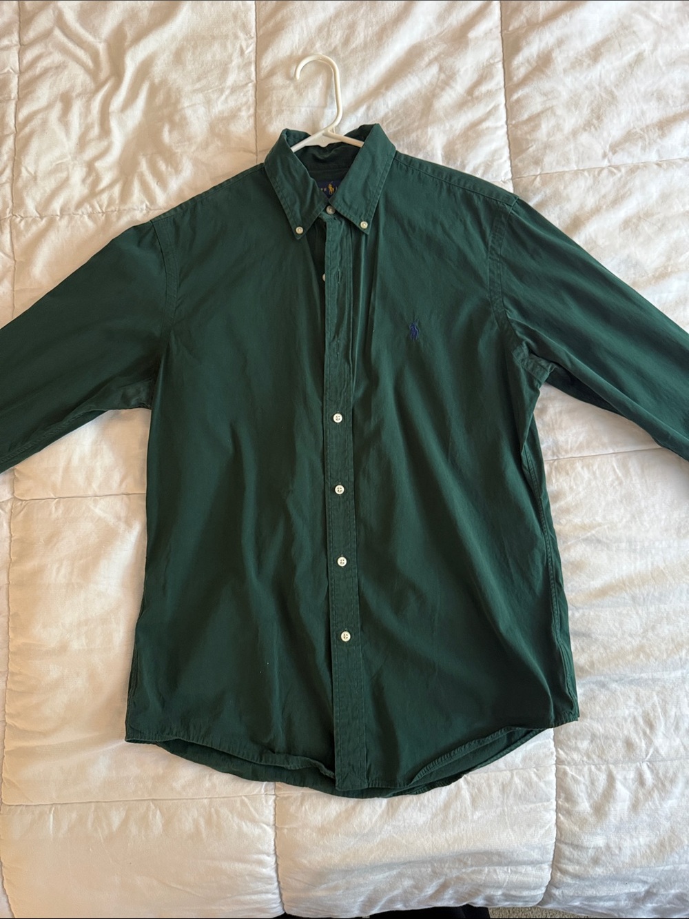 Ralph Lauren Forest Green Cotton Button-Down Shirt